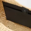 Liten «Punch Hole Hobo»-veske i raffia og kalveskinn Liten «Punch Hole Hobo»-veske i raffia og kalveskinn