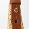 Liten «Punch Hole Hobo»-veske i raffia og kalveskinn Liten «Punch Hole Hobo»-veske i raffia og kalveskinn