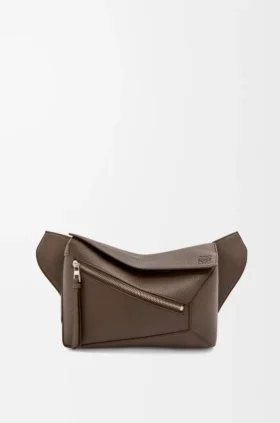 Liten Puzzle Bumbag i kornet kalveskinn