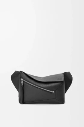 Liten Puzzle Bumbag i kornet kalveskinn