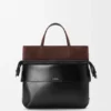 Liten Switch-tote-veske i papirkalveskinn og semsket skinn Liten Switch-tote-veske i papirkalveskinn og semsket skinn