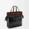 Liten Switch-tote-veske i papirkalveskinn og semsket skinn Liten Switch-tote-veske i papirkalveskinn og semsket skinn