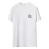 Loewe Anagram brodert bomulls-T-skjorte med rund hals og korte ermer for menn, hvit H526Y22J26-2100