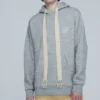 Loewe Anagram-brodert hettegenser med lange ermer for menn, grå H6109701Si