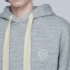 Loewe Anagram-brodert hettegenser med lange ermer for menn, grå H6109701Si