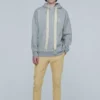 Loewe Anagram-brodert hettegenser med lange ermer for menn, grå H6109701Si