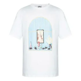 Loewe AW19 Painting kortærmet skjorte for menn, hvit, H6299720Si
