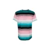 Loewe bomullsskjorte med striper og brodert logo, kort ermet, for menn H6109950Pc-9990