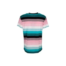 Loewe bomullsskjorte med striper og brodert logo, kort ermet, for menn H6109950Pc-9990