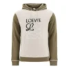 loewe brodert hettegenser med snøring for menn, khaki H526341X94-3962