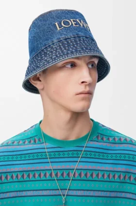 Loewe bøttehatt i denim