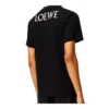 Loewe for menn, bryst med gult smilende ansikt, kort ermet, svart H616341X87-1100