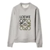 Loewe-genser i bomull med brodert Anagram-logo for menn, grå H526341Xa1-1440