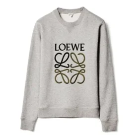 Loewe-genser i bomull med brodert Anagram-logo for menn, grå H526341Xa1-1440 Loewe-genser i bomull med brodert Anagram-logo for menn, grå H526341Xa1-1440