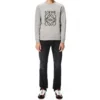 Loewe-genser i bomull med brodert Anagram-logo for menn, grå H526341Xa1-1440
