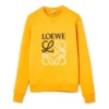 Loewe-genser i bomull med brodert Anagram-logo for menn, oransje, H526341Xa1-9100