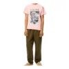 Loewe Ken Heyman-kortærmet bomullsskjorte med trykk for menn, rosa H6109980Pc-7080