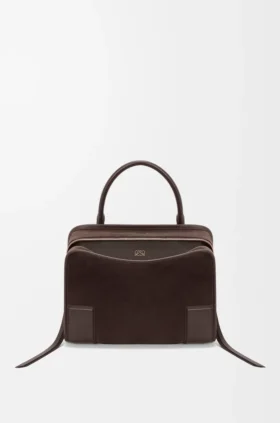Medium Amazona 180-veske i semsket skinn