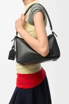 Medium Featherlight Puzzle-veske i nappa-lammeskinn