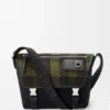 Medium Flex Messenger i lerret og børstet semsket skinn Medium Flex Messenger i lerret og børstet semsket skinn