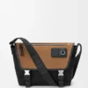 Medium Flex Messenger i lerret og semsket skinn