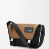 Medium Flex Messenger i lerret og semsket skinn