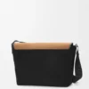 Medium Flex Messenger i lerret og semsket skinn
