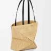 Medium Puzzle Fold-tote-veske i raffia Medium Puzzle Fold-tote-veske i raffia