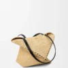Medium Puzzle Fold-tote-veske i raffia Medium Puzzle Fold-tote-veske i raffia