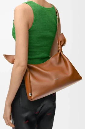 Medium Scarf Bag i glatt kalveskinn