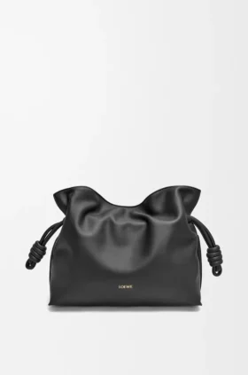 Mellomstor Flamenco-clutch i nappa-kalveskinn