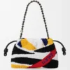 Mellomstor Flamenco Purse i brodert nappa Mellomstor Flamenco Purse i brodert nappa