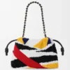 Mellomstor Flamenco Purse i brodert nappa Mellomstor Flamenco Purse i brodert nappa