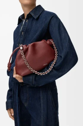 Mellomstor Flamenco Purse i finkornet kalveskinn