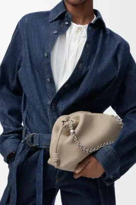 Mellomstor Flamenco Purse i finkornet kalveskinn
