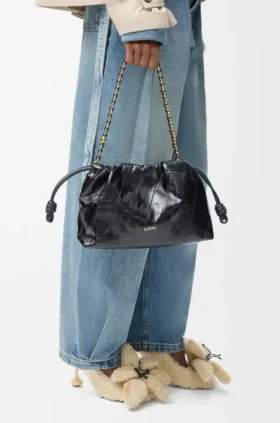 Mellomstor Flamenco Purse i hagfisk