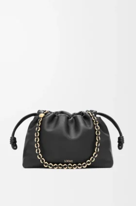 Mellomstor Flamenco Purse i mykt nappa-lammeskinn