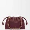 Mellomstor Flamenco Purse i mykt nappa-lammeskinn