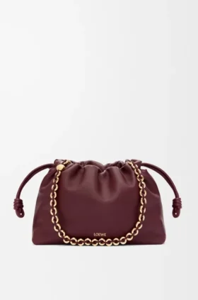 Mellomstor Flamenco Purse i mykt nappa-lammeskinn