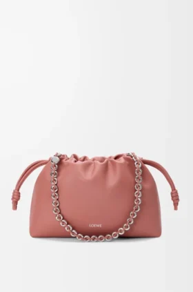Mellomstor Flamenco Purse i mykt nappa-lammeskinn
