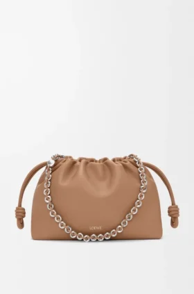 Mellomstor Flamenco Purse i mykt nappa-lammeskinn