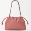 Mellomstor Flamenco Purse i mykt nappa-lammeskinn