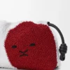 Mellomstor Flamenco Purse med løveperler i perlebesatt lerret og kalveskinn