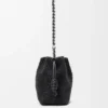 Mellomstor Flamenco Purse med løveperler i perlebesatt lerret og kalveskinn