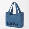 Mellomstor loewe Font Tote i raffia Mellomstor loewe Font Tote i raffia