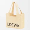 Mellomstor loewe Font Tote i raffia Mellomstor loewe Font Tote i raffia