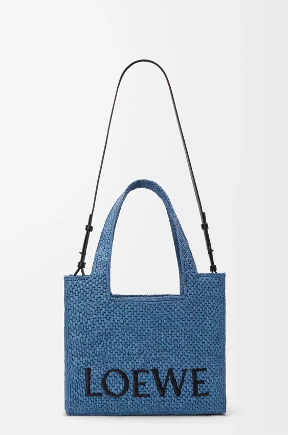 Mellomstor loewe Font Tote i raffia Mellomstor loewe Font Tote i raffia
