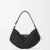 Mellomstor loewe Swing-veske i raffia og kalveskinn Mellomstor loewe Swing-veske i raffia og kalveskinn