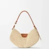 Mellomstor loewe Swing-veske i raffia og kalveskinn Mellomstor loewe Swing-veske i raffia og kalveskinn
