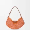 Mellomstor loewe Swing-veske i raffia og kalveskinn Mellomstor loewe Swing-veske i raffia og kalveskinn